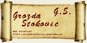 Grozda Stoković vizit kartica